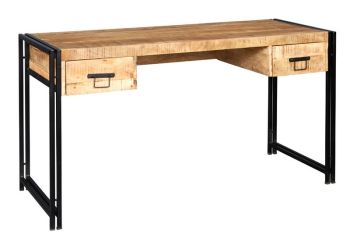 Cosmo Industrial Desk - Solid Mango Wood - L60 x W151 x H77 cm