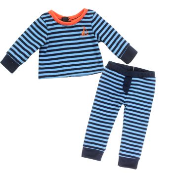 Sophia's 18" Doll Stripe Pajama Pants & Long Sleeve T Shirt - Blue/Navy - 16 x 16 x 3 cm