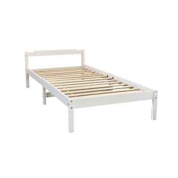 Jinsen Single Bed - Wood - L196 x W96 x H56 cm - White
