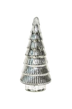 Juniper Tree Christmas Decorations - Glass - L18 x W18 x H41 cm - Silver