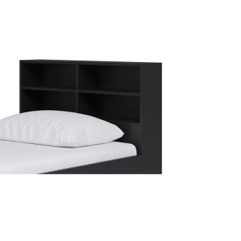 Optional Extra Bookcase Headboard Attachment for K1B & K2B Cabin Bed - MDF - L180 x W96 x H100 cm - Black