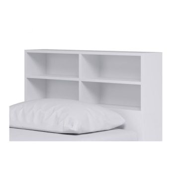 Optional Extra Bookcase Headboard Attachment for K1W & K2W Cabin Bed - MDF - L18 x W96 x H100 cm - White