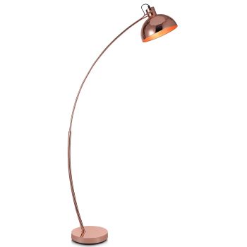  Arco Floor Lamp With Shade - Rose Gold / Rose Gold - 80 x 153 x 153 cm