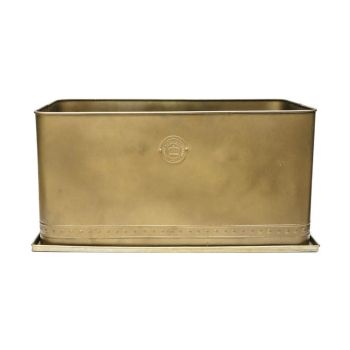 Kew Regency Outdoor Planter - Metal - L34 x W62 x H30 cm - Brass