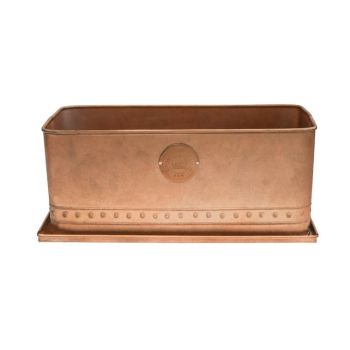 Kew Regency Outdoor Trough - Metal - L19 x W43 x H17 cm - Copper