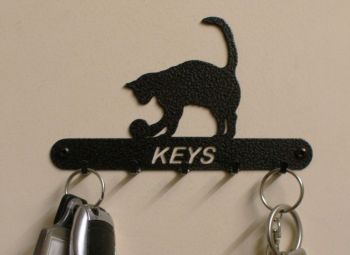 Cat and Ball Key Holder