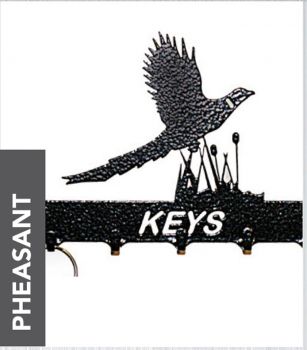Pheasant Key Holder - Rack - Solid Steel - W15 x H9 cm - Black