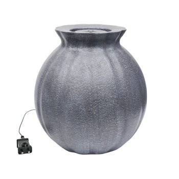 Kew Poppy Seed Water Feature - Fibreclay - L40 x W40 x H42.3 cm - Grey