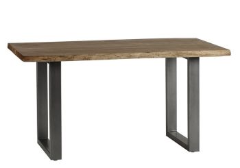 Baltic Live Edge Dining Table - Metal/Acacia Solid Wood - L85 x W150 x H76 cm