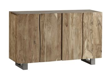 Baltic Live Edge Large Sideboard - Metal/Acacia Solid Wood - L45 x W150 x H90 cm