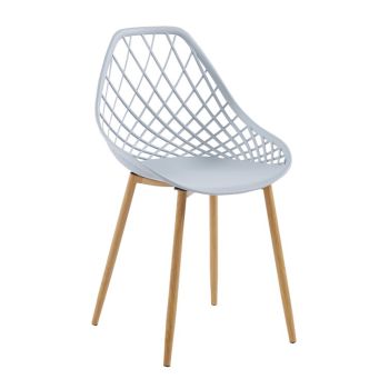 Chair - Plastic/Metal - L50 x W50 x H90 cm - Grey