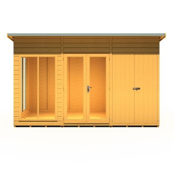 Lela 12x6 Summerhouse including Storage - L222.8 x W371.4 x H228.4 cm