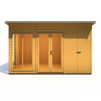 Lela 12 x 8 Summerhouse including Storage - L282.1 x W371.4 x H227.5 cm