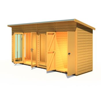 Lela 16x4 Summerhouse including Storage - L162.1 x W490.4 x H229.9 cm