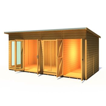 Lela 16x8 Summerhouse including Storage - L282.1 x W490.4 x H228.2 cm