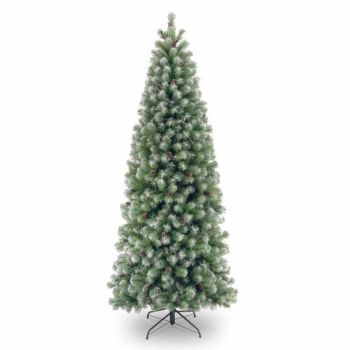 Lakeland Spruce 8ft Slim Tree Artificial Plant, Christmas Decoration, Artificial Christmas Tree