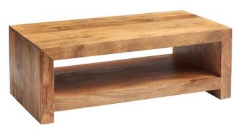 Toko Light Mango Large Coffee Table - Solid Mango Wood - L60 x W110 x H40 cm