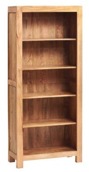 Toko Light Mango Large Open Bookcase - Solid Mango Wood - L34 x W75 x H175 cm