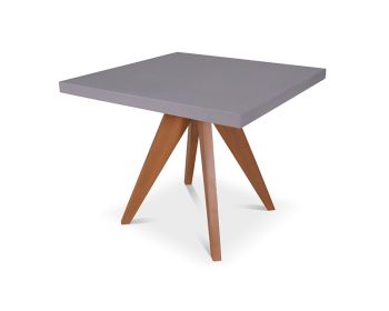 Luna 90 cm Square Concrete Table - L90 x W90 x H75 cm -Warm Grey