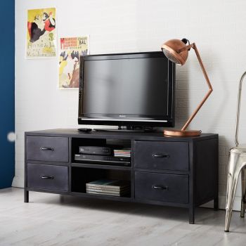 TV Cabinet - Metalica Iron - L45 x W130 x H50 cm