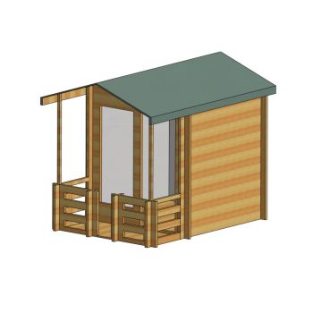 Maulden 19 mm Log Cabin 7' x 7' + Verandah