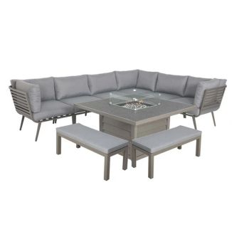 Mayfair Frame 8 Seater - Aluminium - H64 x W120 x L120 cm - Grey