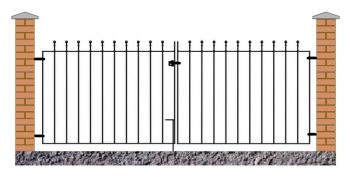 Manor Ball Top Flat Top Double Driveway Gate 2134 mm