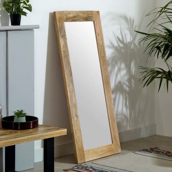 Surrey Framed Mirror Extra Long - Solid Mango Wood - L5 x W140 x H65 cm