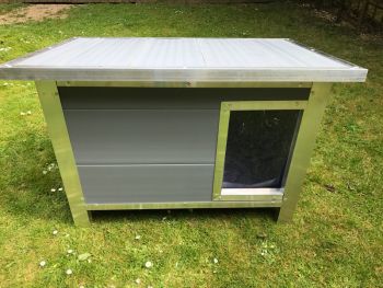 Kesgrave medium dog kennel - L62.5 x W100 x H75 cm - Grey
