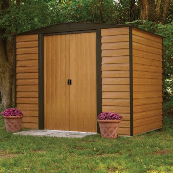 8x6 Woodvale Metal Apex Shed with Floor Including Assembly