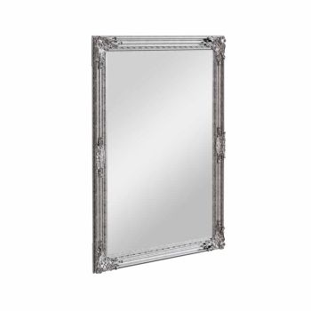 Rectangular Frame Mirror - MDF/Resin/Glass - L75 x W3.5 x H105 cm - Silver