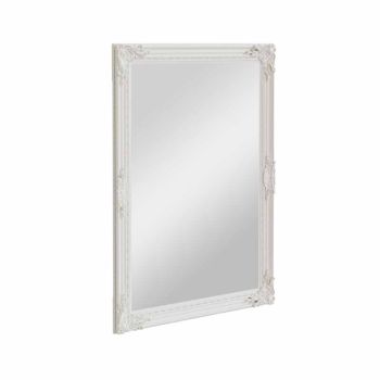 Rectangular Frame Mirror - MDF/Resin/Glass - L75 x W3.5 x H105 cm - White