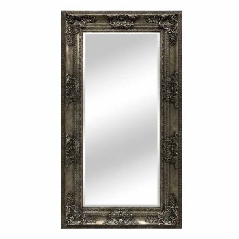 Wooden Framed Leaner Mirror - Glass - L93 x W11 x H180 cm - Grey