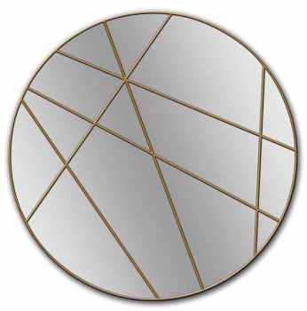 Framed Mirror - Glass/Iron - L80 x W1.5 x H80 cm - Gold