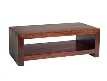 Toko Dark Mango Large Coffee Table - Solid Mango Wood - L60 x W110 x H40 cm