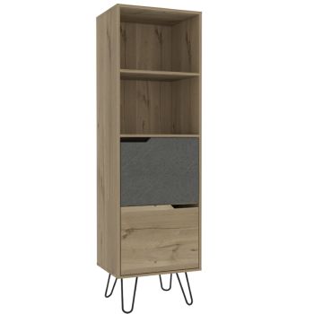 Manhattan Tall Bookcase, 2 Drawers