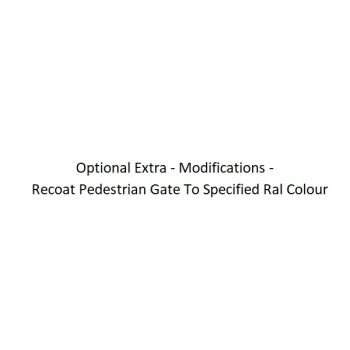 Modification - Recoat Pedestrian Gate To Specified Ral Colour