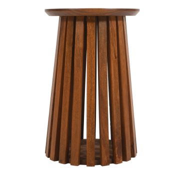 Slatted Side Table - Mango Wood - L35 x W35 x H55 cm