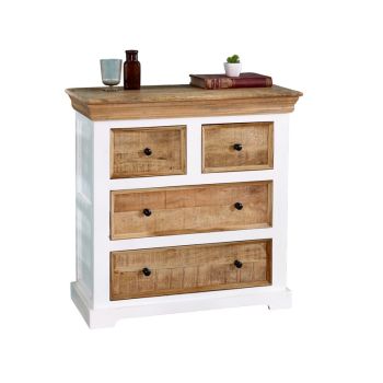 Alfie 4 Chest of Drawers - Mango Wood - L35 x W80 x H80 cm