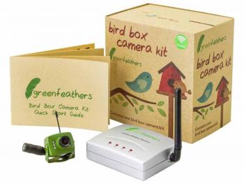 Green Feathers Wireless Bird Box Camera with Night Vision