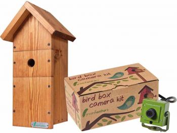 Green Feathers DIY Deluxe Bird Box Kit with 1080p IP Camera