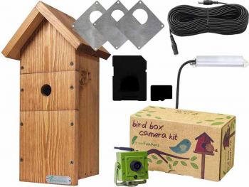 Green Feathers Ultimate WiFi Bird Box Camera Kit Bundle (3rd Gen)Â 