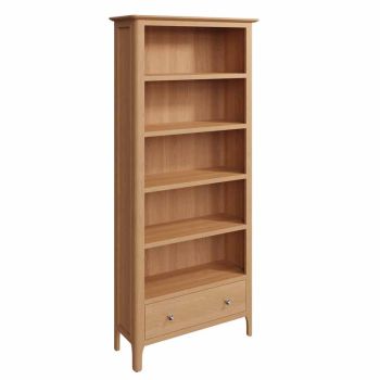 Large Bookcase - Plywood/Pine/MDF - L80 x W30 x H180 cm - Light Oak 