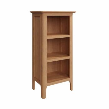 Small Narrow Bookcase - Plywood/Pine/MDF - L45 x W30 x H90 cm - Light Oak 