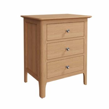Extra Large Bedside Cabinet - Plywood/Pine/MDF - L55 x W40 x H65 cm - Light Oak 