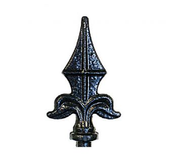 Finial Top - Decorative Top for Garden Plant Support - Solid Steel - Black