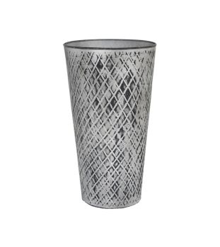 Outdoor Chatsworth Vase - Mild Steel - L28 x W28 x H50 cm - Zinc