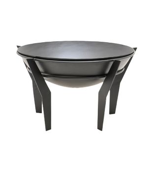 Outdoor Kendal Firebowl on Stand - Metal - L77 x W77 x H45.5 cm - Black