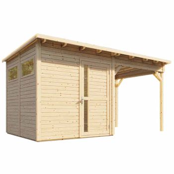 Pentus 2 House with Extension - Timber - L265.5 x W471.5 x H232 cm - Natural
