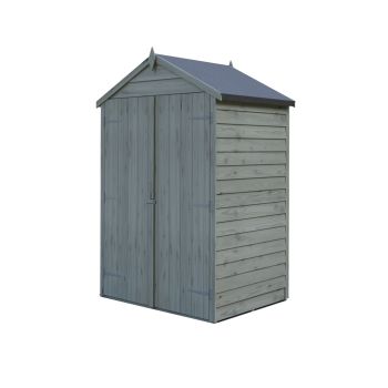 4 x 3 Feet Overlap Pressure Treated Apex Shed Double Door